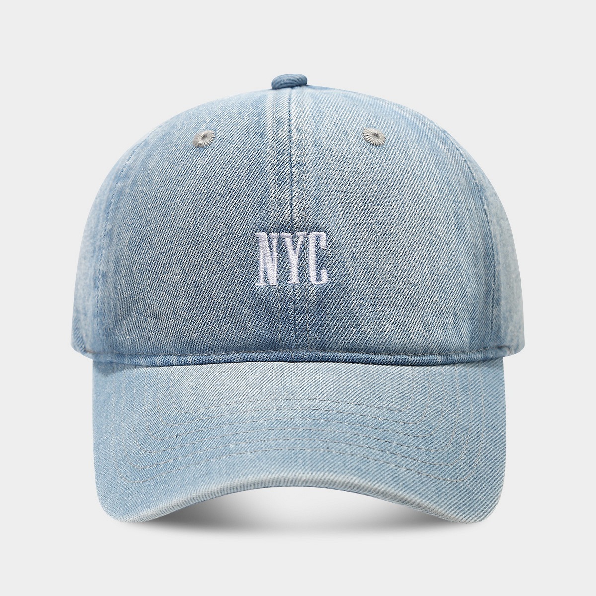 American Retro Denim Alphabet Peaked Cap - Image 2