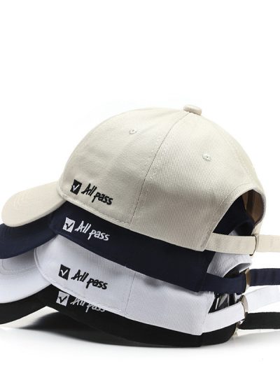 Soft top cap with side letter embroidery