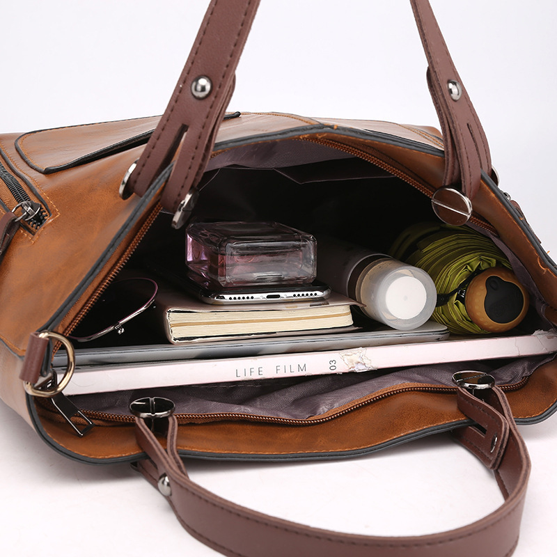 Retro Large-capacity Handbags Simple Crossbody Shoulder Bags For Women - Image 2