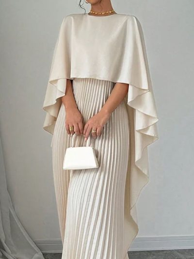Women's Loose Batwing Sleeve Dress Fashion Casual Mid-Length Summer Dresses