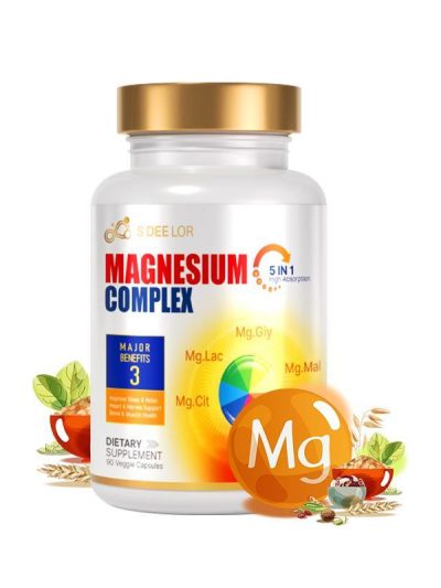 Magnesium Glycinate Malate Vitamin D3 Vegan Formula Supports Bone Health Highly Absorbable Chelated Product