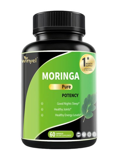 Pure Moringa Capsules - High Potency, Health & Fitness With Essential Vitamins & Amino Acids - 60 Capsules
