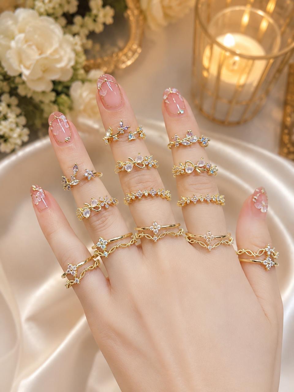 Bowtie Sparkle Statement Ring - Image 2